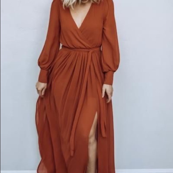 Burt Orange Formal Maxi Dress - Picture 5 of 5